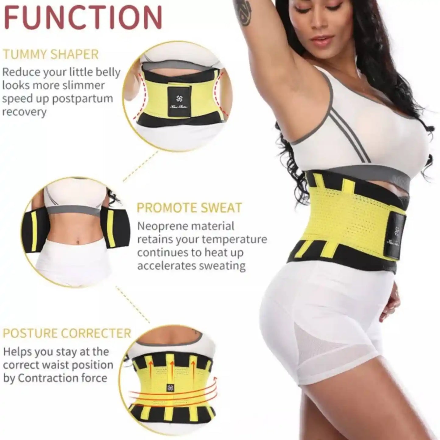 Faja Térmica Y Soporte Lumbar