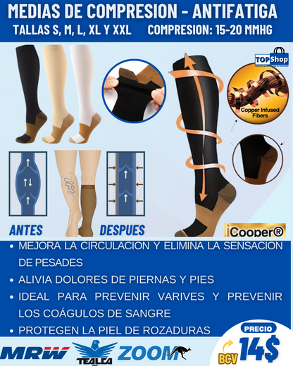 Medias de Compresión - Antifatiga y Cómodas