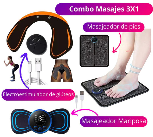 Combo masajeadores Gimnasia Pasiva